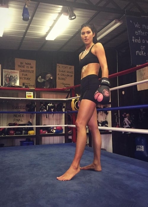 Kelly Yazdi in a picture taken while she was training at Trinity Boxing Club in November 2016, at Manhattan, New York