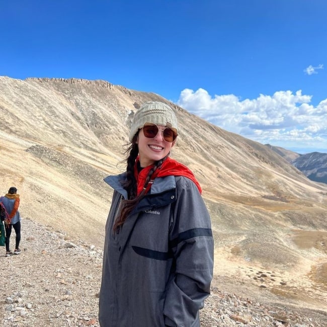 Leah Gotti as seen in a picture taken while on a hike on Mount Sherman with her husband Gxx in October 2022