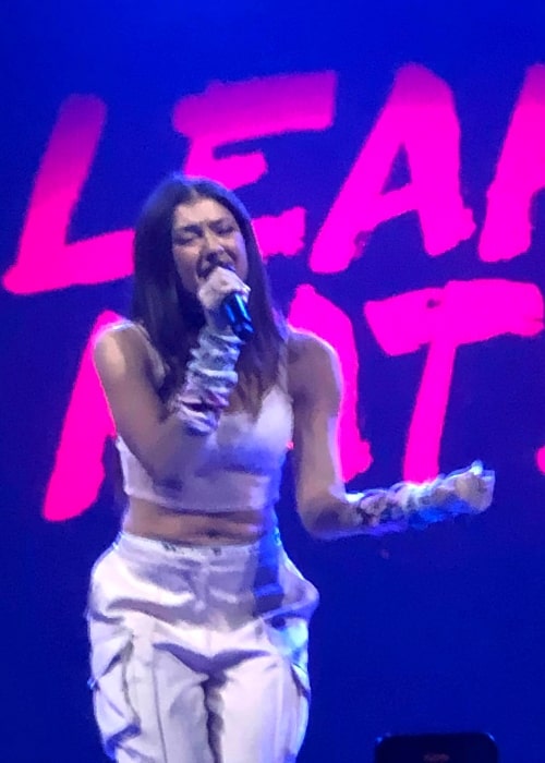 Leah Kate as seen while performing as the opener of Madison Beer's Life Support Tour in Milan, Italy in 2022