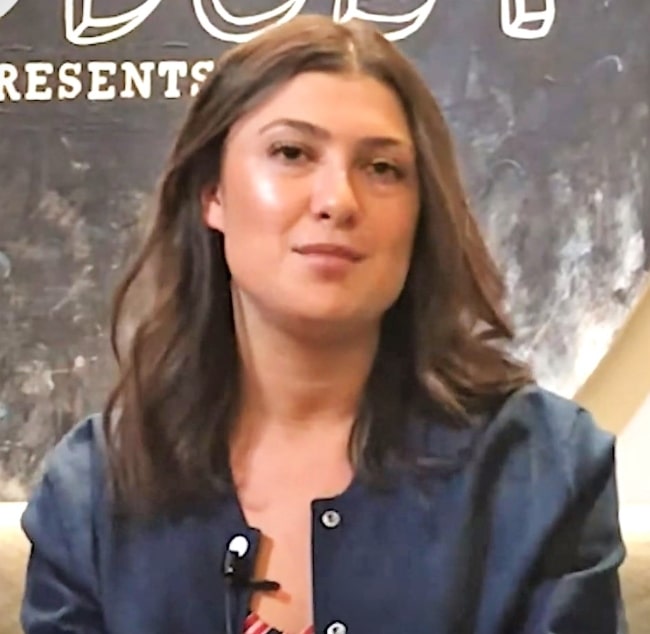 Leah Kate during an interview in 2018