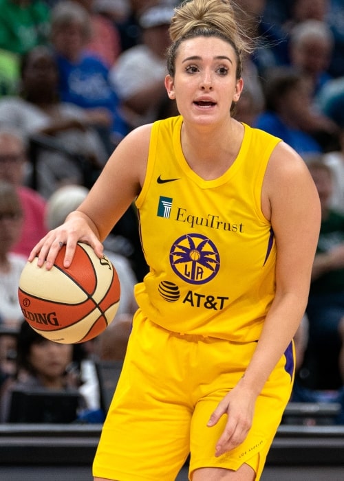 Los Angeles player Marina Mabrey in a game against the Minnesota Lynx in June 2019