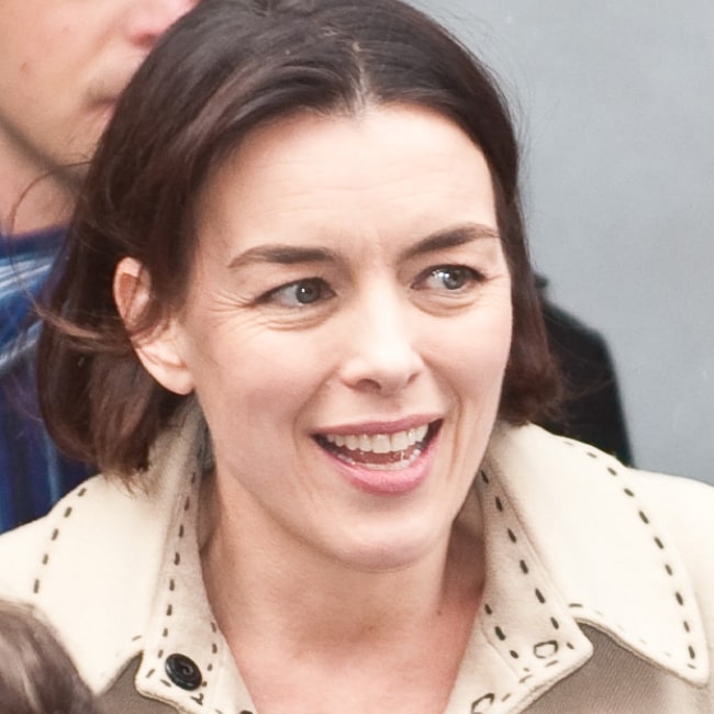 Olivia Williams leaving the press conference for the film _The Ghost Writer_ in February 2010