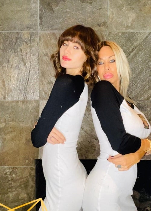 Shauna Sand as seen in a picture with her daughter Alexandra Lynne Lamas in December 2021, at Bing Crosby Estate