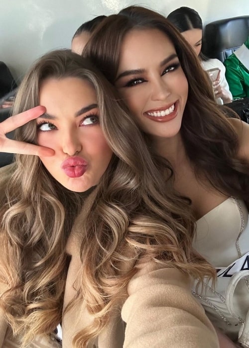 Anna Sueangam-iam as seen in a selfie that was taken in Miss Universe Spain 2022 Alicia Faubel in January 2023