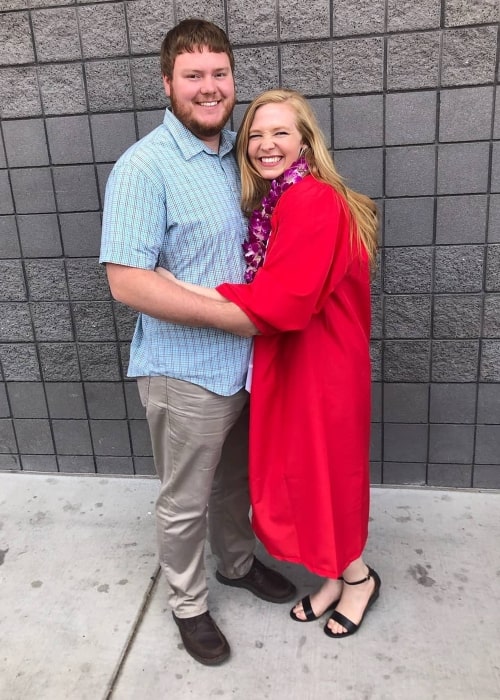 Aspyn Brown and Mitchell Thompson in a picture that was taken in May 2019