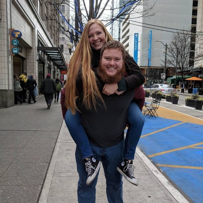 Aspyn Brown as seen in a picture with beau Mitchell Thompson in March 2018, in Seattle, Washington