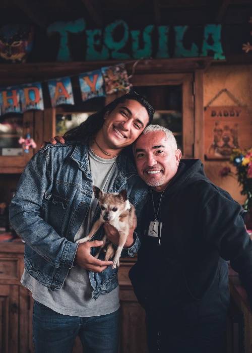 Cesar Millan as seen posing for a picture with his son Calvin in 2022