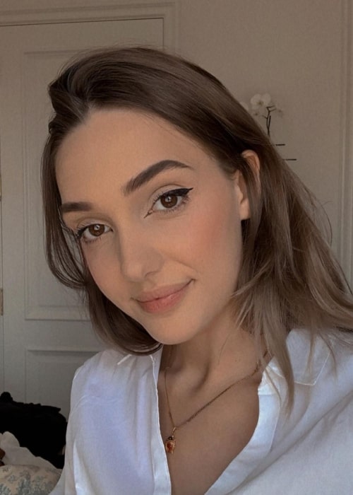 Elisa Achilli as seen in a selfie that was taken in August 2021, in Beverly Hills, California