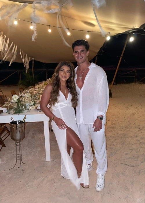 Gia Giudice as seen in a picture with her beau Christian Carmichael in January 2023, in Tulum, México