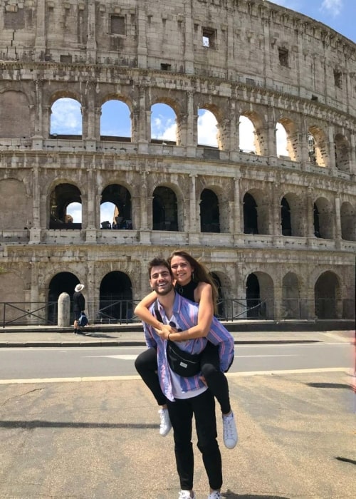 Giovanna Reynaud and Pasquale Di Nuzzo as seen while posing for a picture in Italy