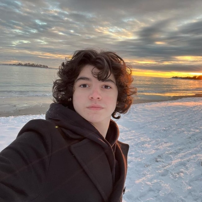 Griffin Santopietro as seen in a selfie that was taken in December 2021, in Portland, Maine