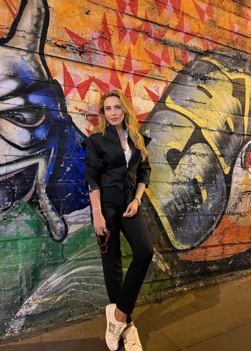 Iulia Vantur as seen in a picture with Istanbul, Turkey in June 2022