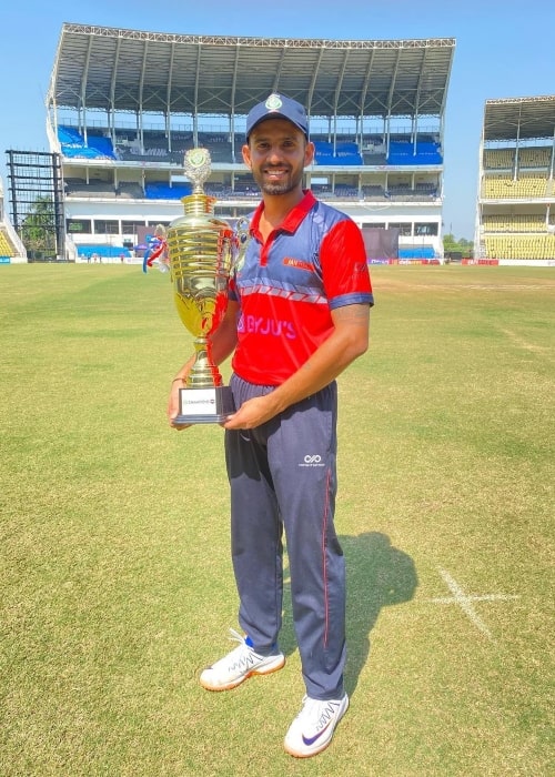 Jitesh Sharma as seen in a picture that was taken in October 2021, at the Vidarbha Cricket Association Stadium