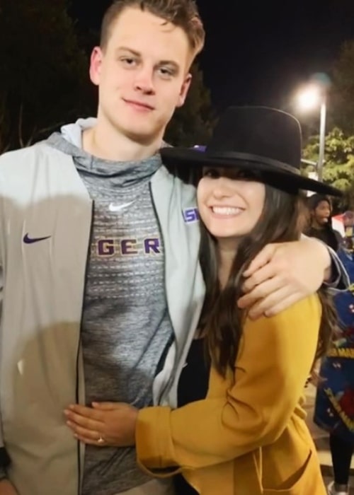 Joe Burrow and Olivia Holzmacher, as seen in November 2019