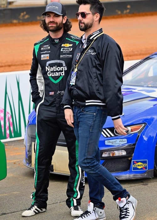 John Crist (Right) and Corey LaJoie on the Bristol Motor Speedway in Bristol, Tennessee in April 2022