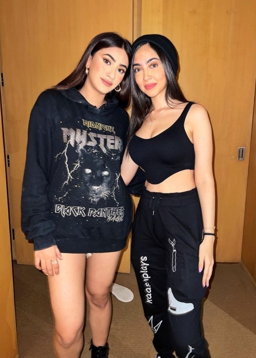 Kaashvi Hiranandani as seen in a picture that was taken in July 2022, with fellow YouTuber Eesha Malkani