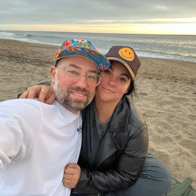 Loren Barton as seen in a selfie that was taken with her husband Loren Barton in November 2022, at Westward Beach