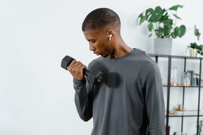 Man Doing Bicep Curl