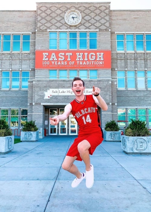Matthew Ables as seen in a picture that was taken in September 2019, in front of East High School (Salt Lake City)