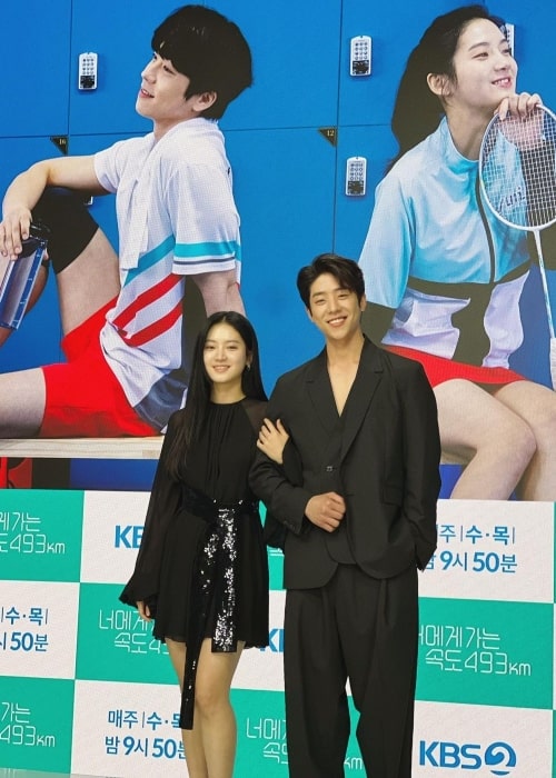 Park Ju-hyun as seen in a picture with co-star Chae Jong-Hyeop in April 2022