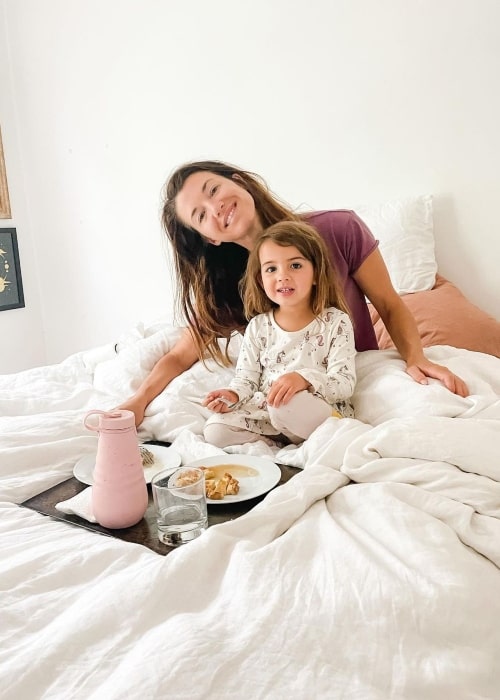 Parvati Shallow as seen in a picture with her daughter in June 2022
