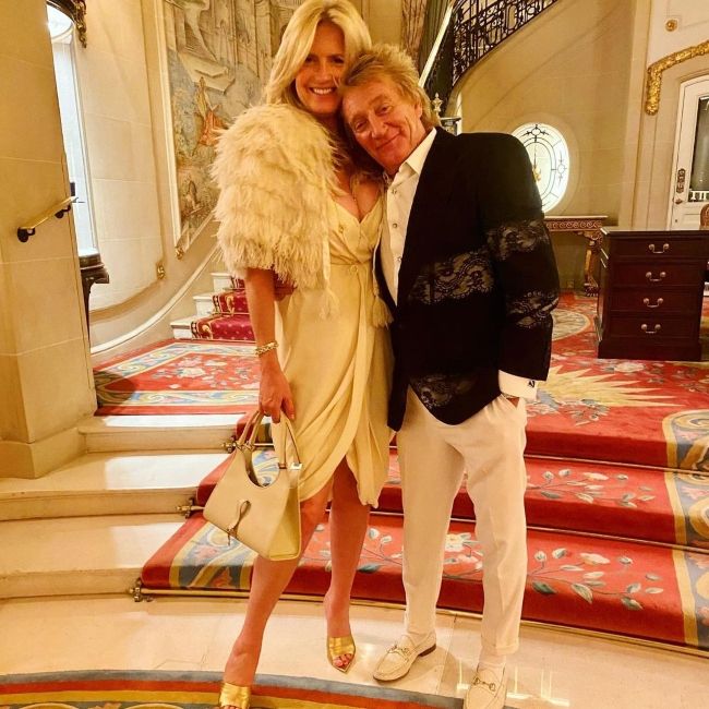 Penny Lancaster as seen posing with Rod Stewart in June 2022