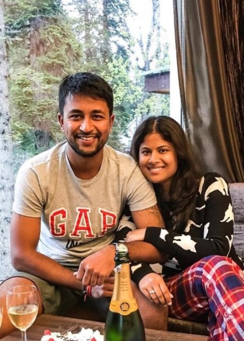 Pragyan Ojha and Karabee Baral, as seen in September 2019