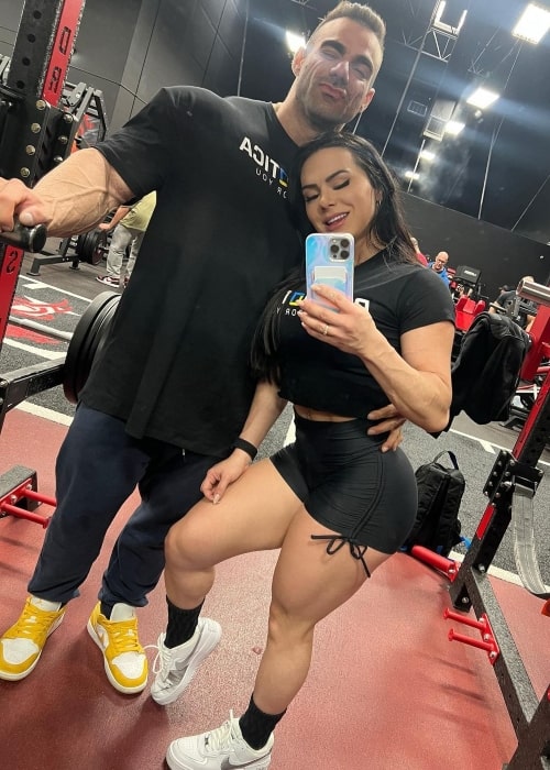Rafael Brandao as seen in a selfie with his wife Karen Ranocchia Brandão in December 2022, in Las Vegas, Nevada