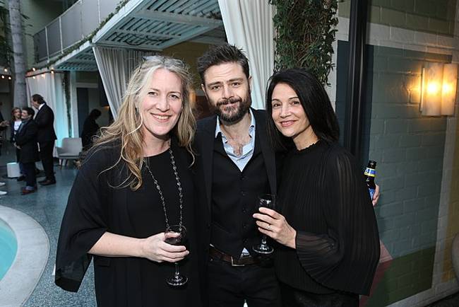 Richard Short seen posing with Amy Cameron and Teresa Palladino Short (right) in 2019