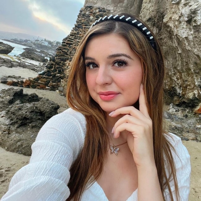 Brianna Mizura as seen in a selfie that was taken in October 2022, at Victoria Beach