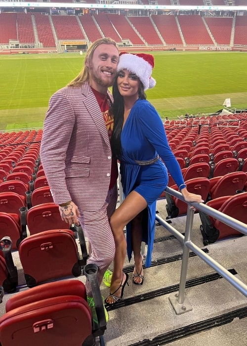 Claire Kittle as seen in a picture that was taken with her beau George Kittle in December 2022, at the Levi's Stadium