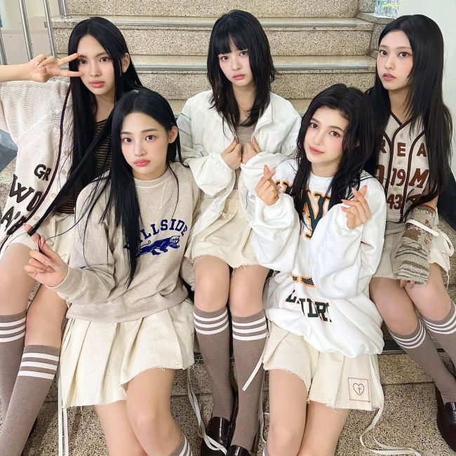 Hyein as seen with other members of NewJeans in 2023