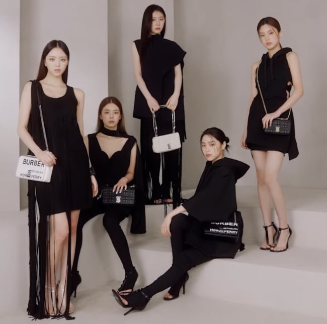 ITZY members (From Left to Right - Yuna, Lia, Chaeryeong, Ryujin, and Yeji) for Marie Claire Korea X Burberry in April 2022