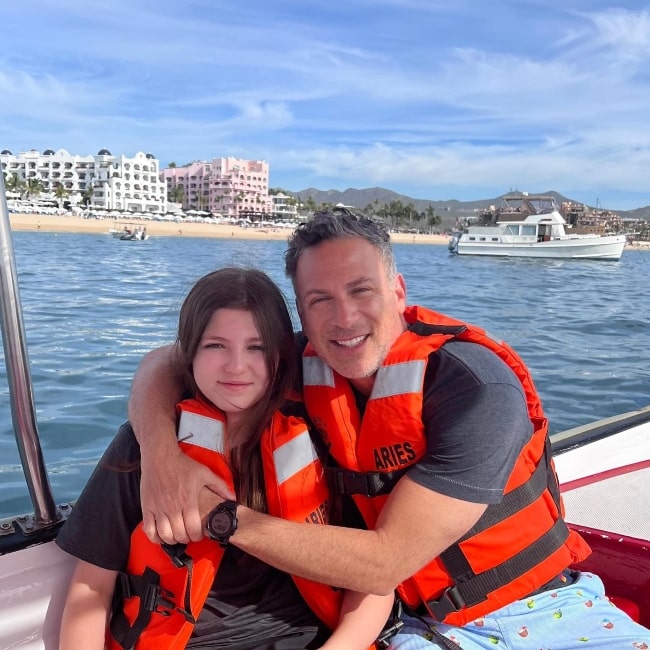 Jody Damon Angel as seen in a picture with his daughter London Bleu in January 2022, at Cabo San Lucas, Baja California Sur