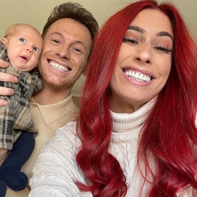 Joe Swash as seen with his wife Stacey and their daughter Rose in 2021