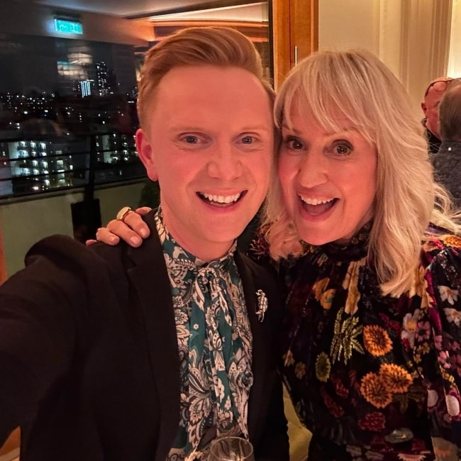 Nicki Chapman as seen in a selfie with Welsh Broadcaster Owain Wyn Evans in January 2023