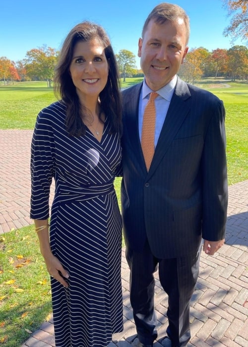 Nikki Haley as seen in a picture with Tom Kean in November 2022