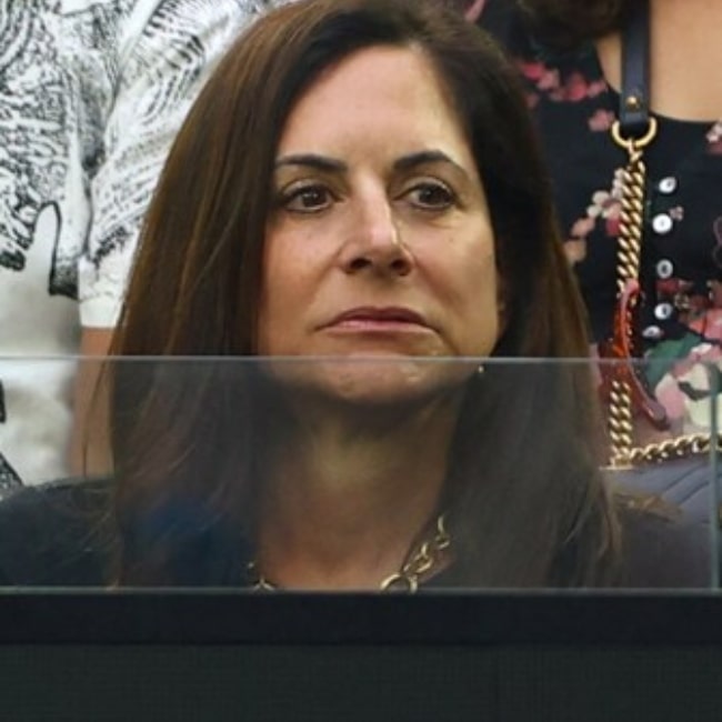 Paula Hurd at Men's Singles Final during the Australian Open in February 2023