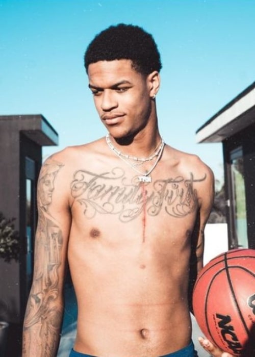 Shareef O'Neal as seen in an Instagram Post in March 2019