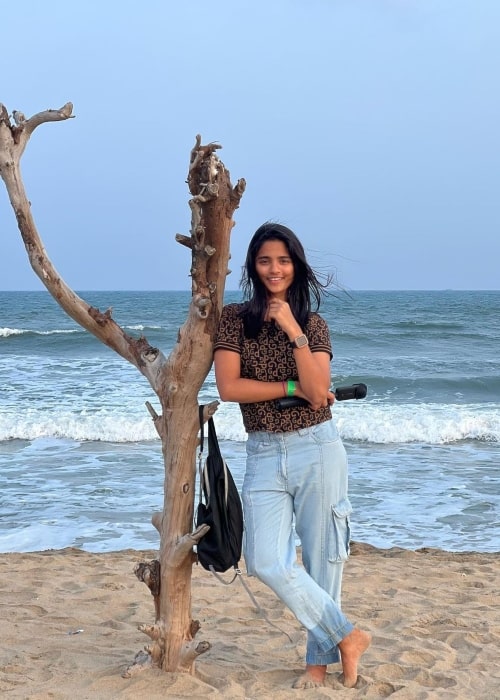 Sripriya Iduri as seen in a picture that was taken in January 2023, in Pondichery Paradise Beach