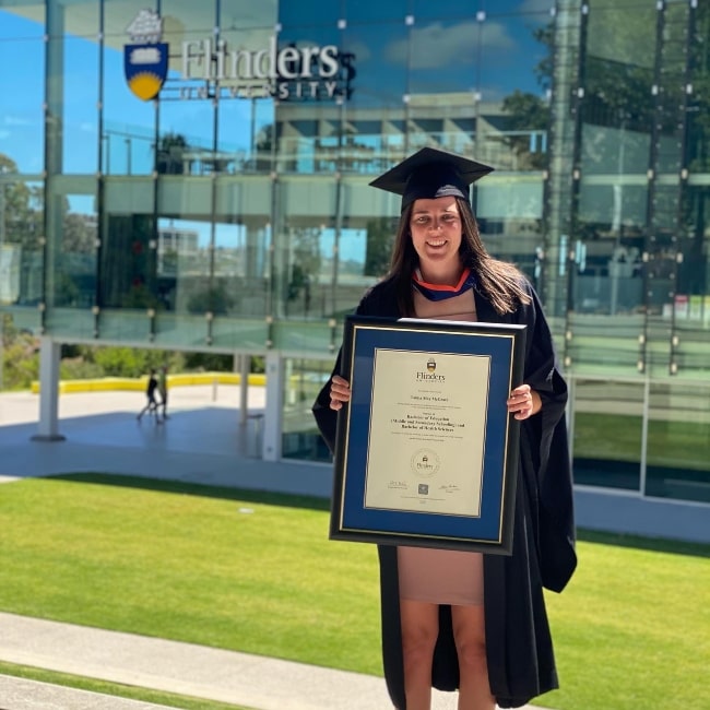 Tahlia McGrath as seen in a picture that was taken in December 2020, at Flinders University
