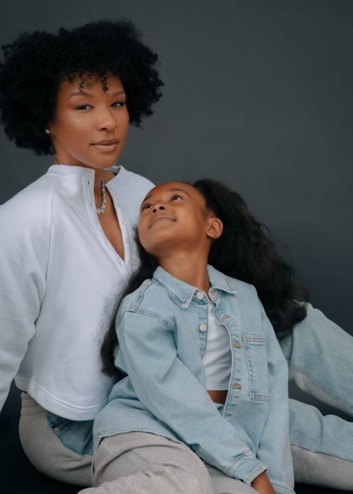 Zhuri James as seen in a picture with her mother Savannah James in August 2021