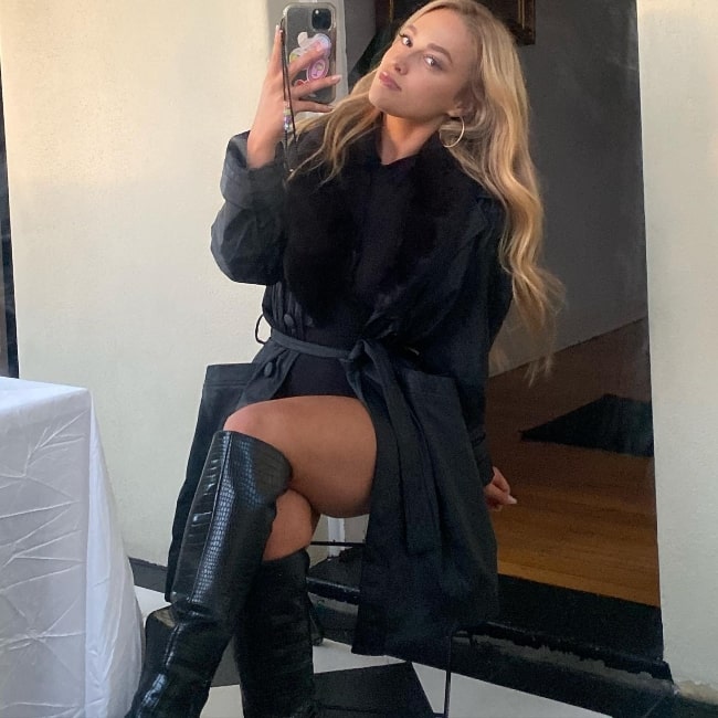 Zima Anderson as seen in a selfie that was taken in November 2021