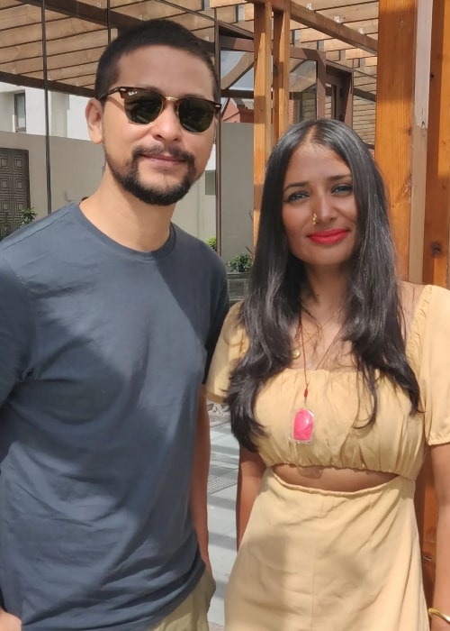 Bipul Chettri and Wasfia Nazreen posing for a picture in August 2022