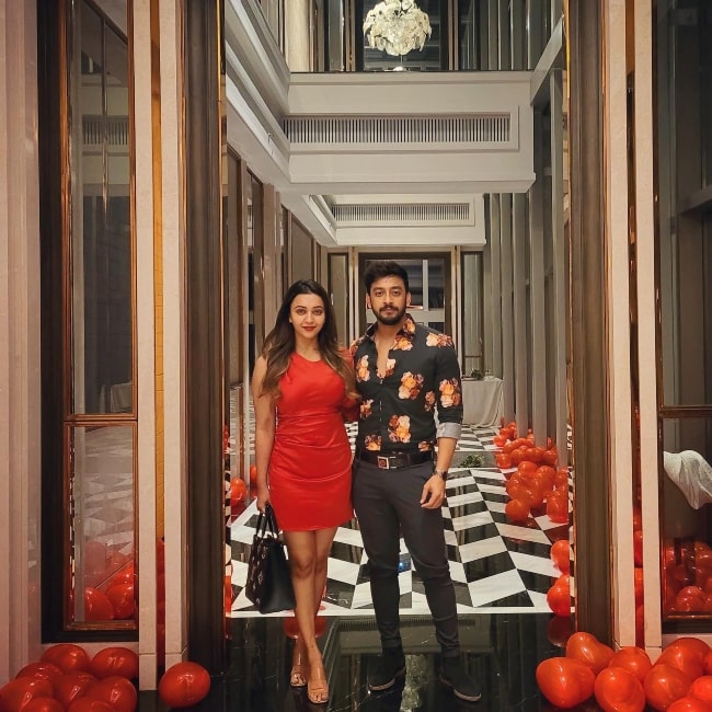 Bonny Sengupta as seen in a picture with actress and politician Koushani Mukherjee in February 2023