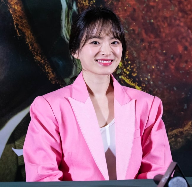 Chun Woo-hee smiling during an event in 2019