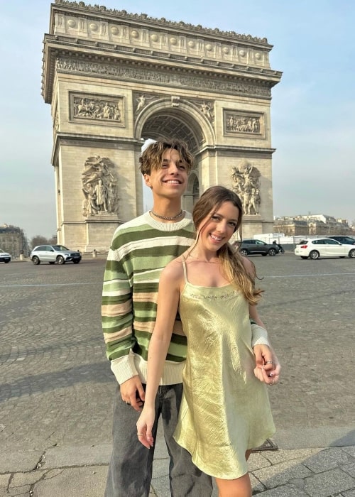 David Lee as seen in a picture with his girlfriend Symonne Harrison at Arc de Triomphe, in February 2023