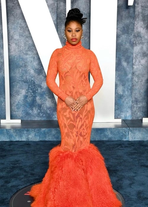 Dominique Fishback as seen in a picture that was taken in March 2023, at the Vanity Fair Oscar Party