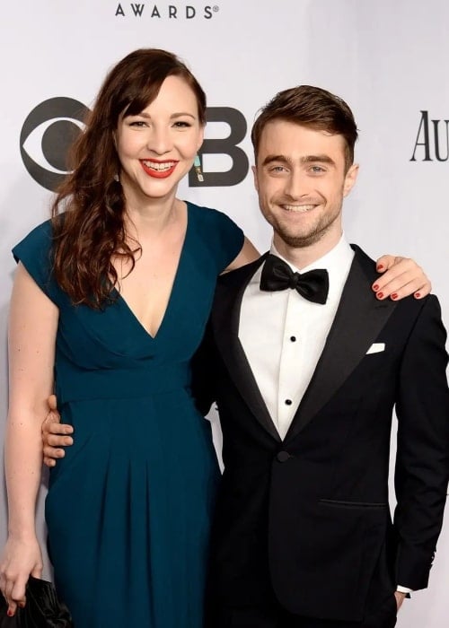 Erin Darke as seen while posing for the camera with Daniel Radcliffe