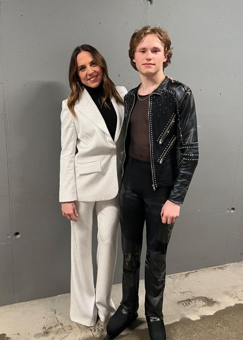 Ilia Malinin as seen in a picture with English singer and songwriter Melanie C in March 2023